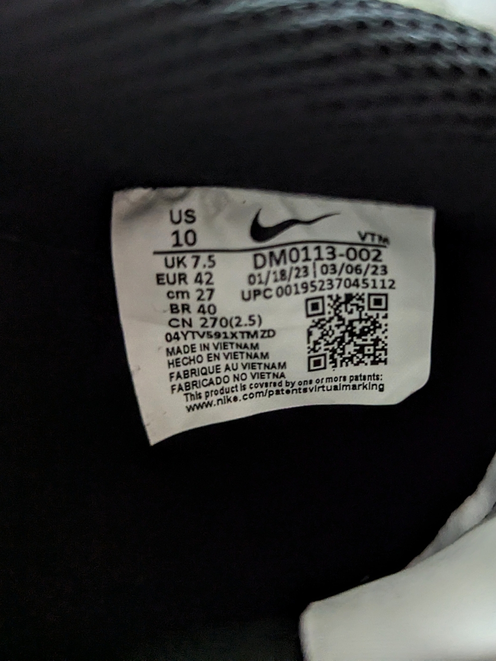 NIB Women's Nike Court Vision Alta LTR Black/White Size 10 - Picture 8 of 10